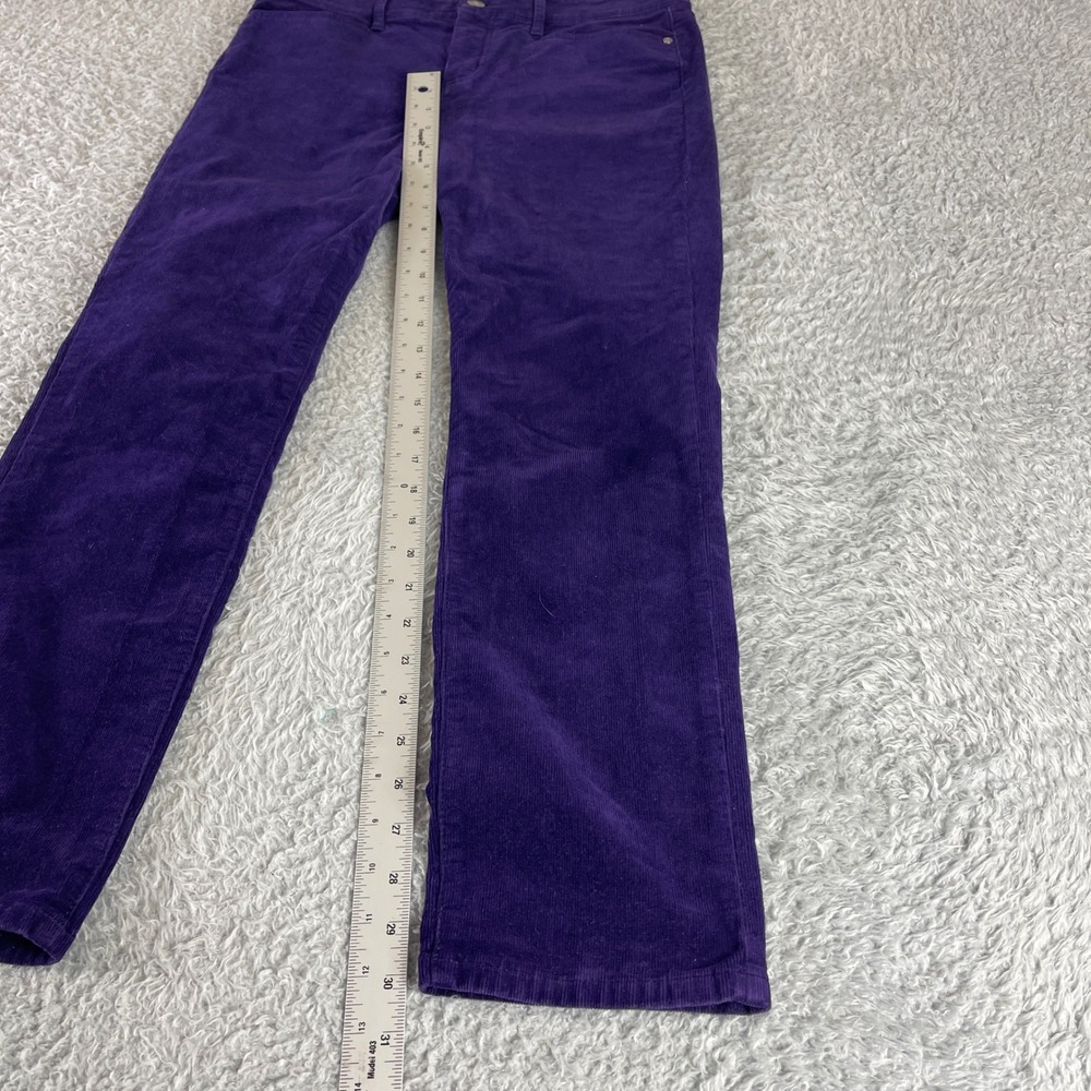Talbots Simply Flattering Purple Corduroy Pants High Waist Straight Leg 6P - Picture 8 of 11